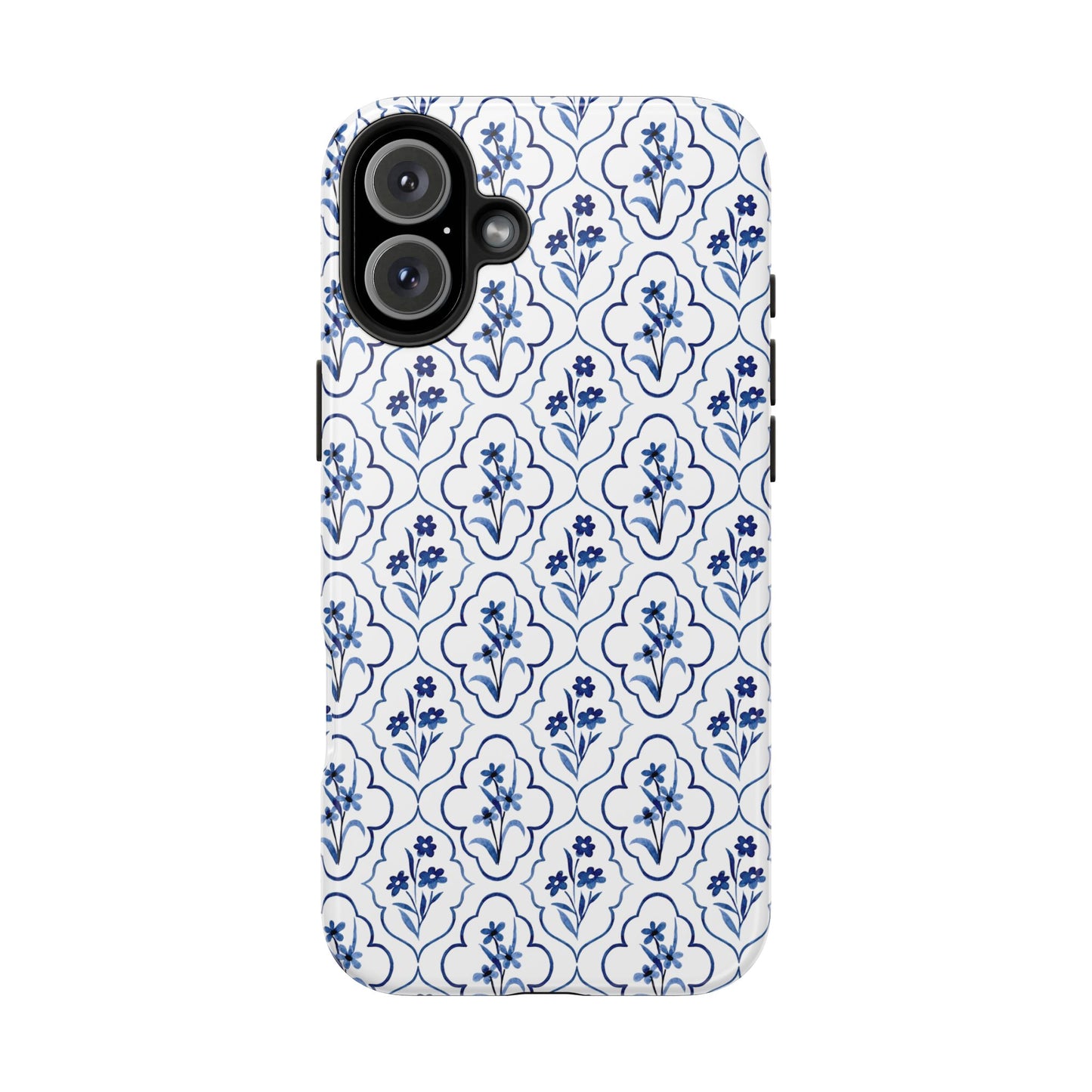 Indigo Floral Tile Phone Case