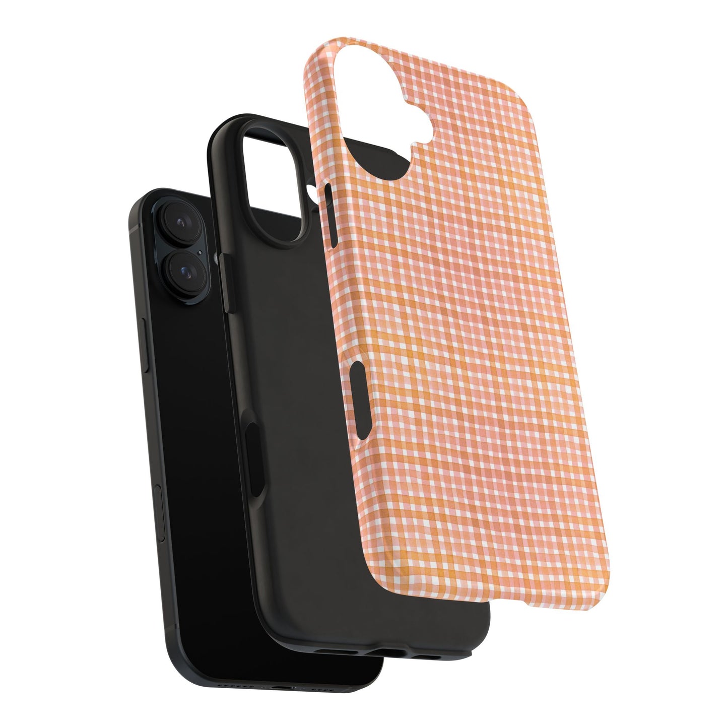 Orange Gingham Phone Case