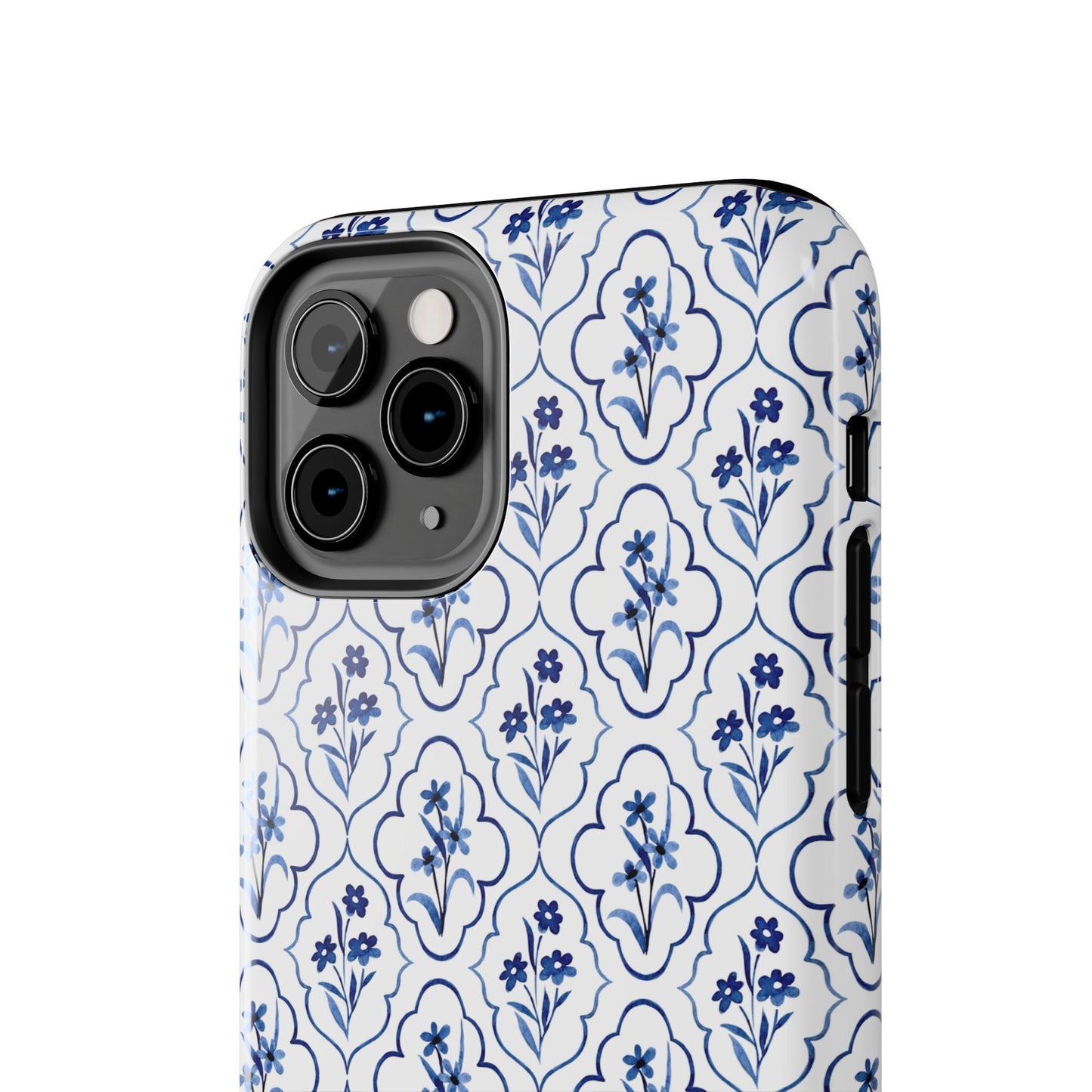 Indigo Floral Tile Phone Case