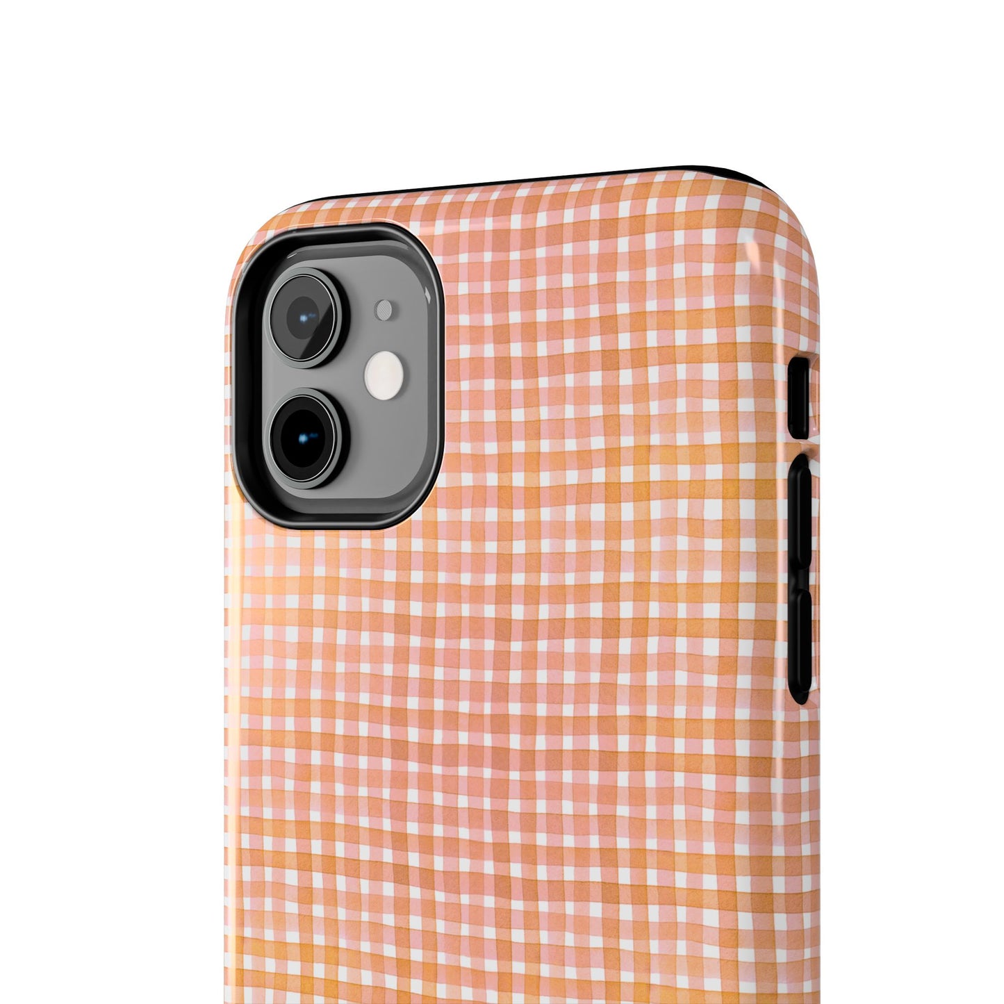 Orange Gingham Phone Case