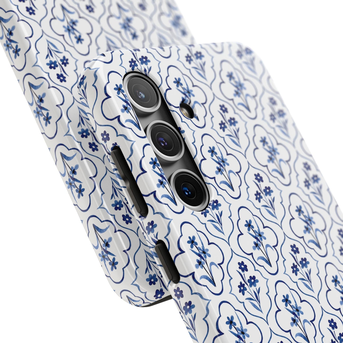 Indigo Floral Tile Phone Case