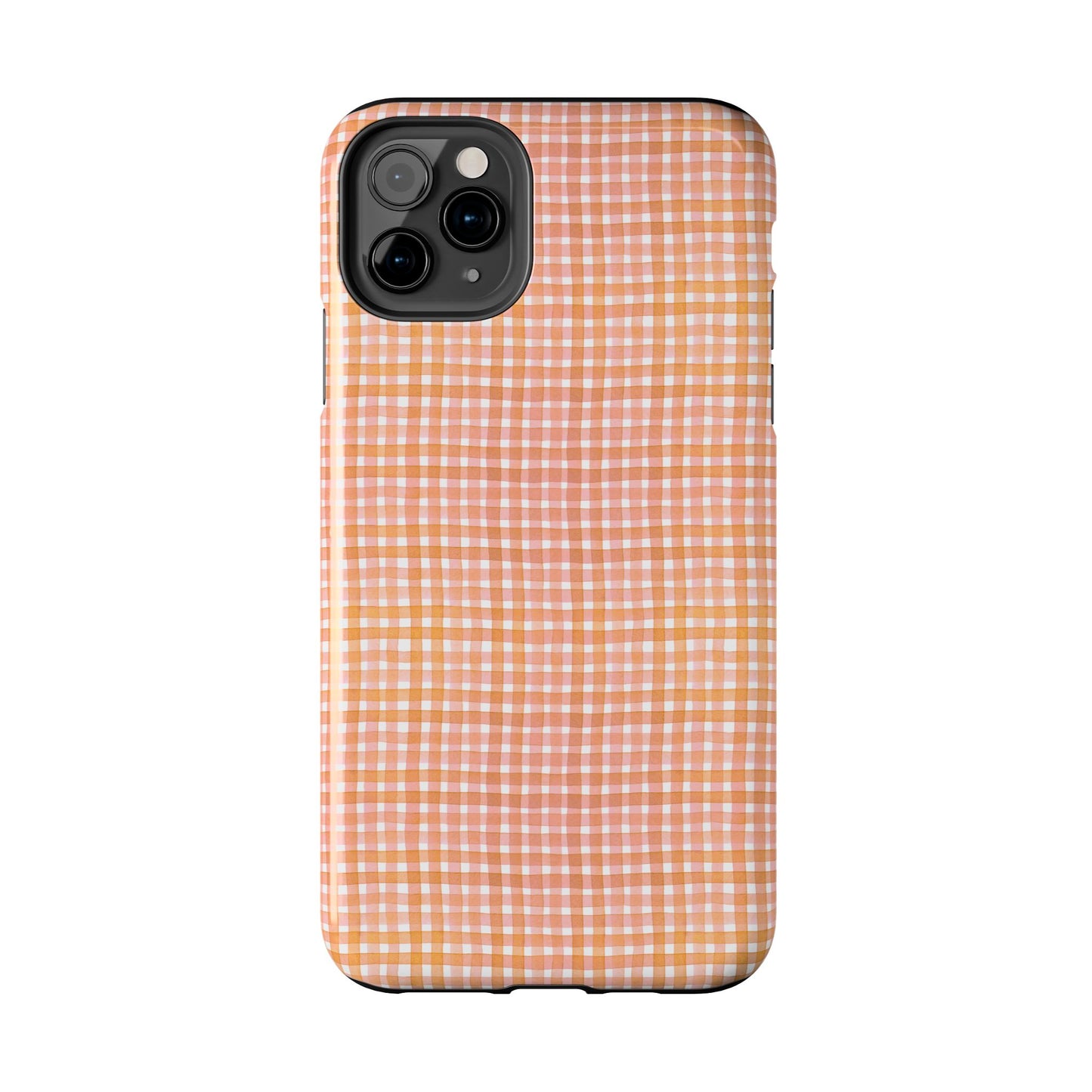 Orange Gingham Phone Case