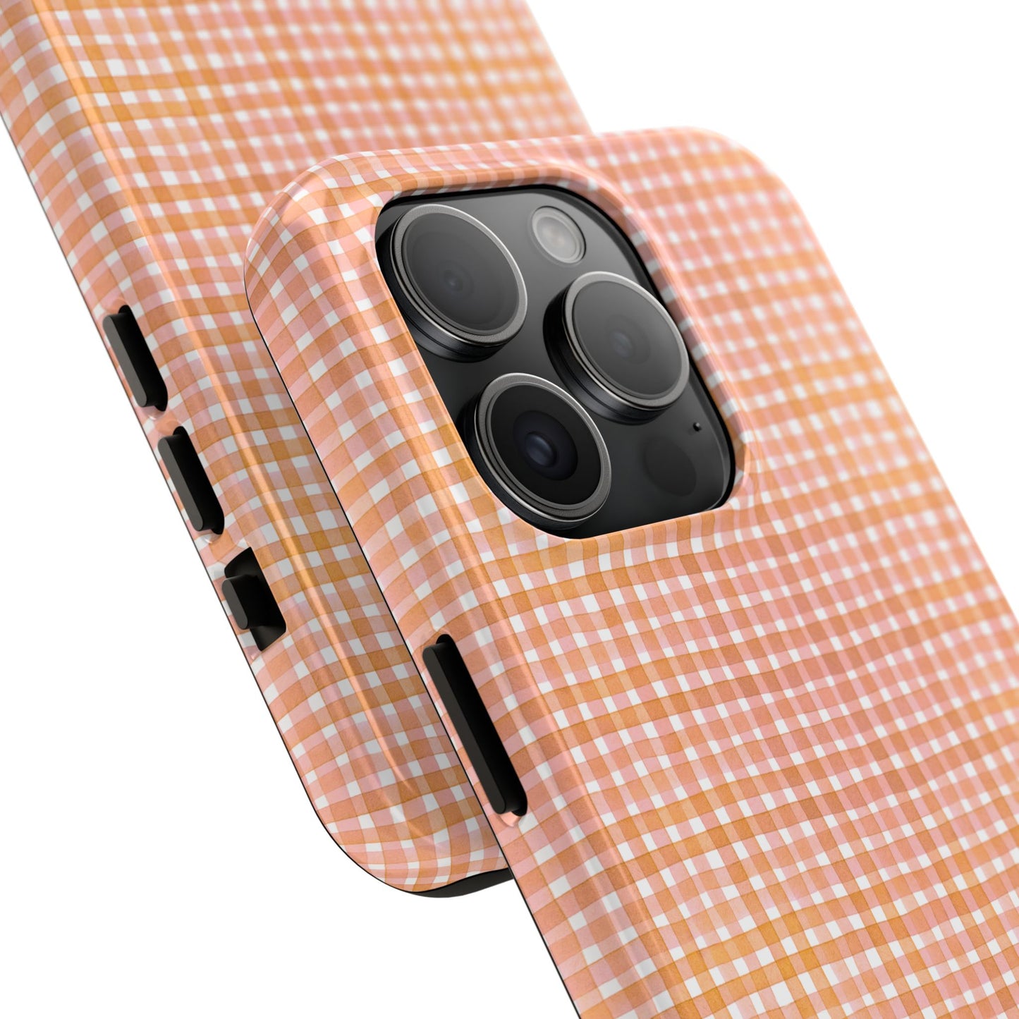 Orange Gingham Phone Case