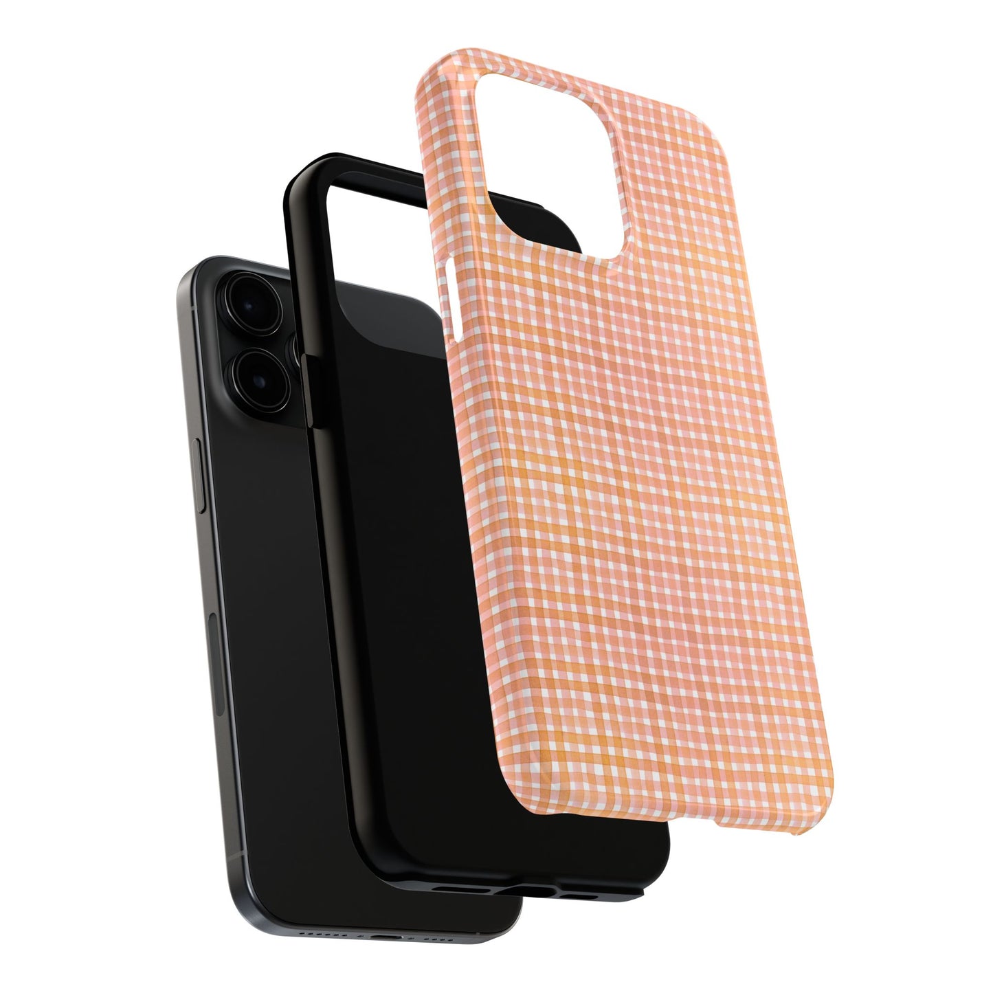 Orange Gingham Phone Case