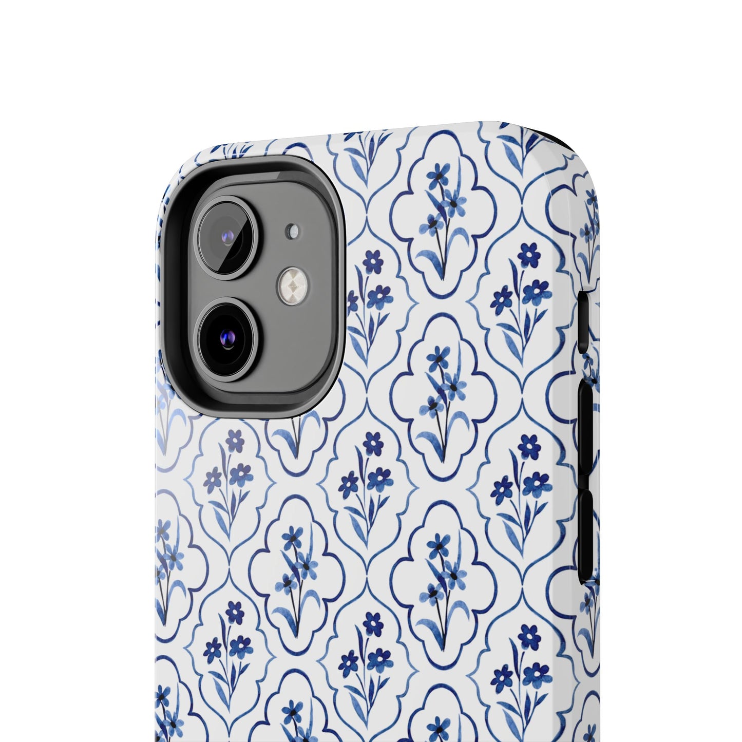 Indigo Floral Tile Phone Case