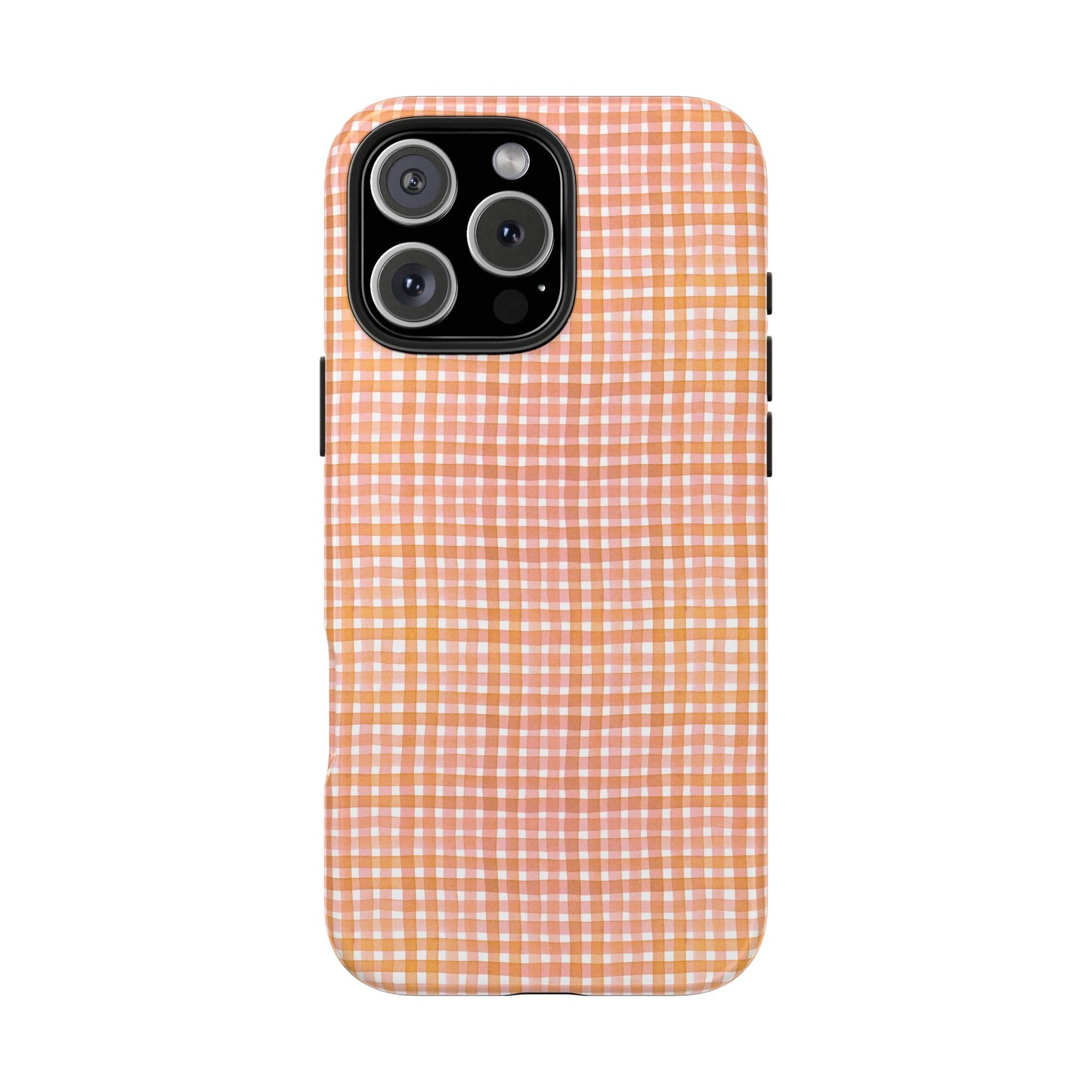 Orange Gingham Phone Case
