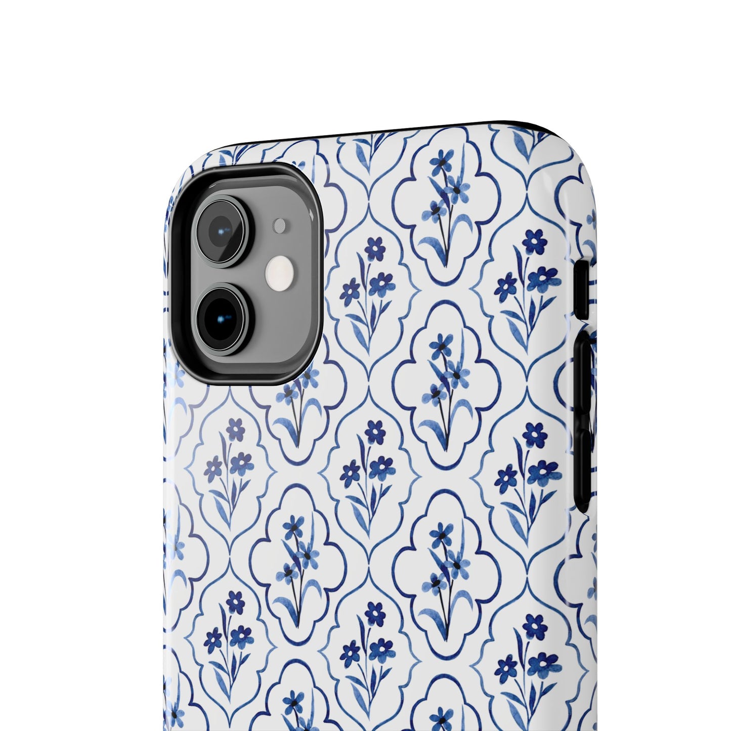 Indigo Floral Tile Phone Case