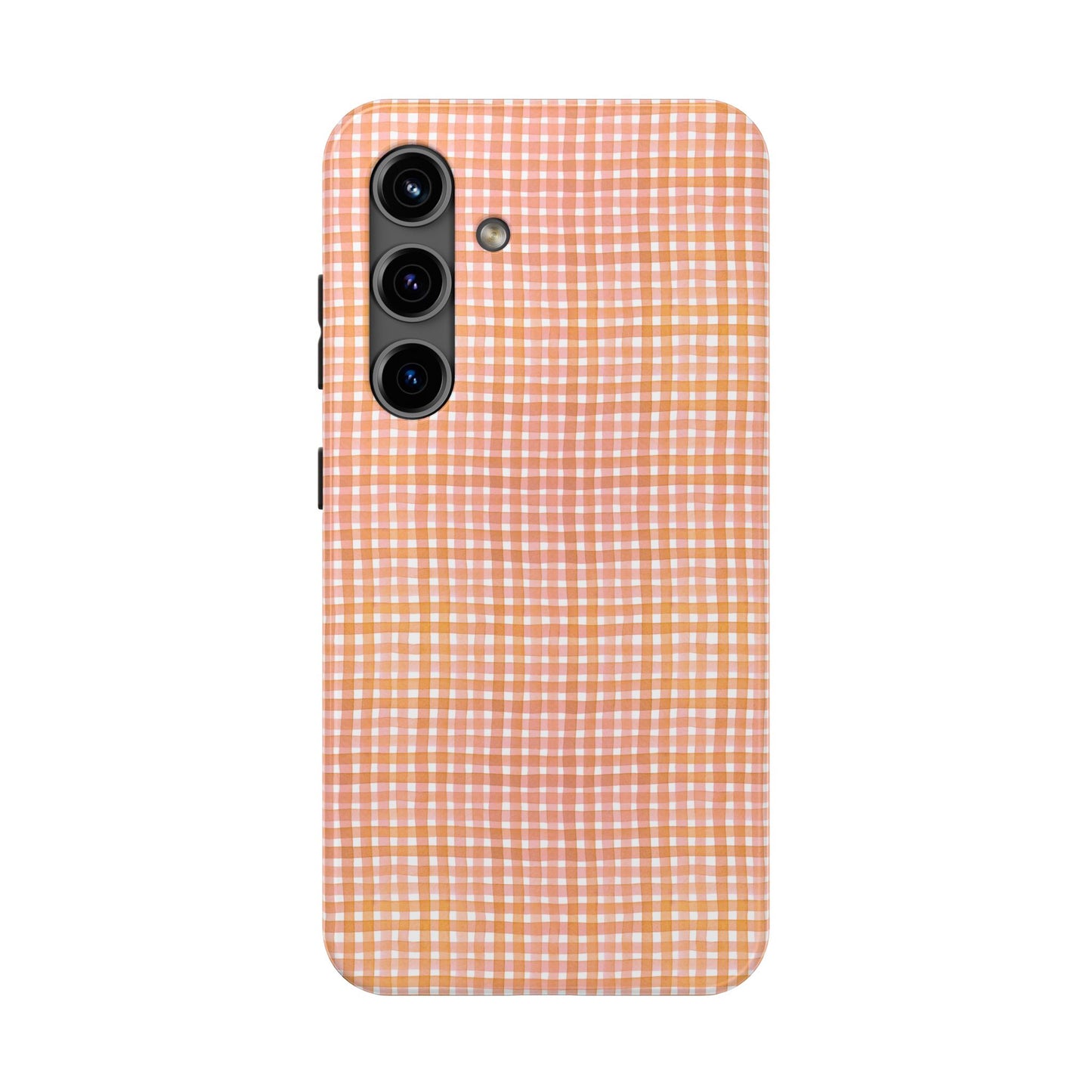 Orange Gingham Phone Case