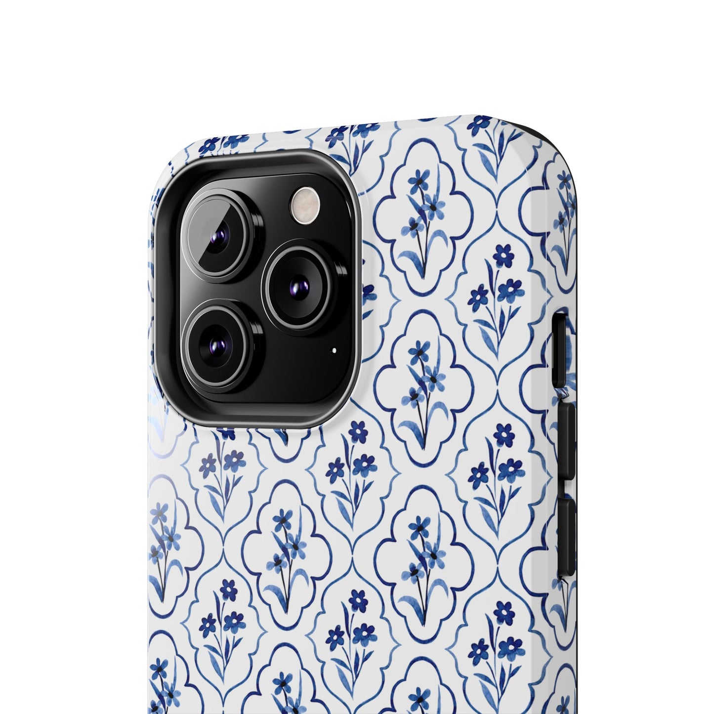 Indigo Floral Tile Phone Case