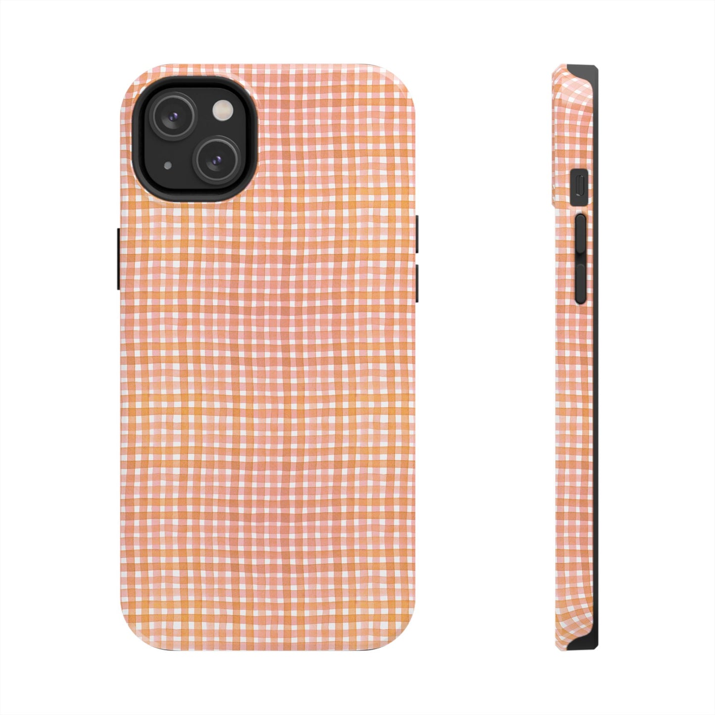 Orange Gingham Phone Case