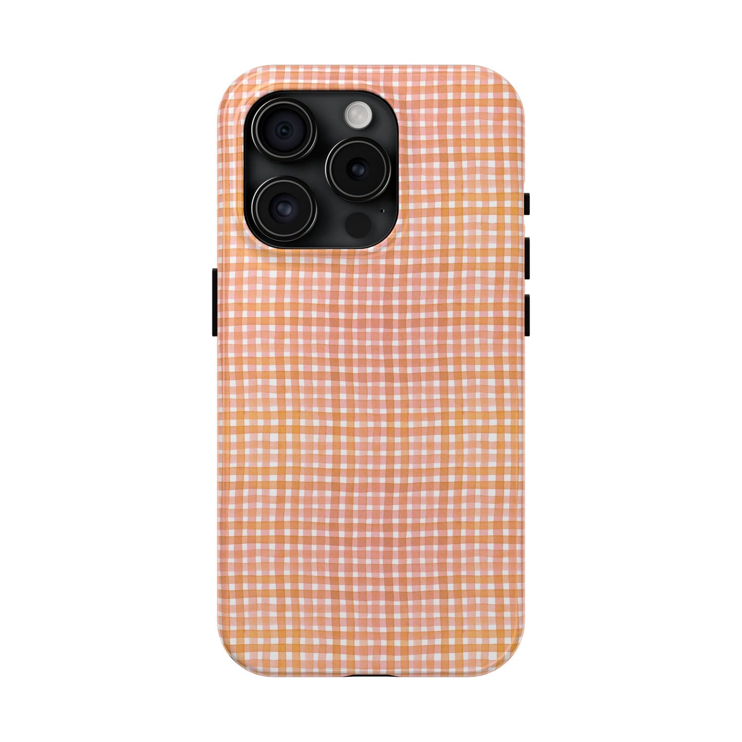 Orange Gingham Phone Case