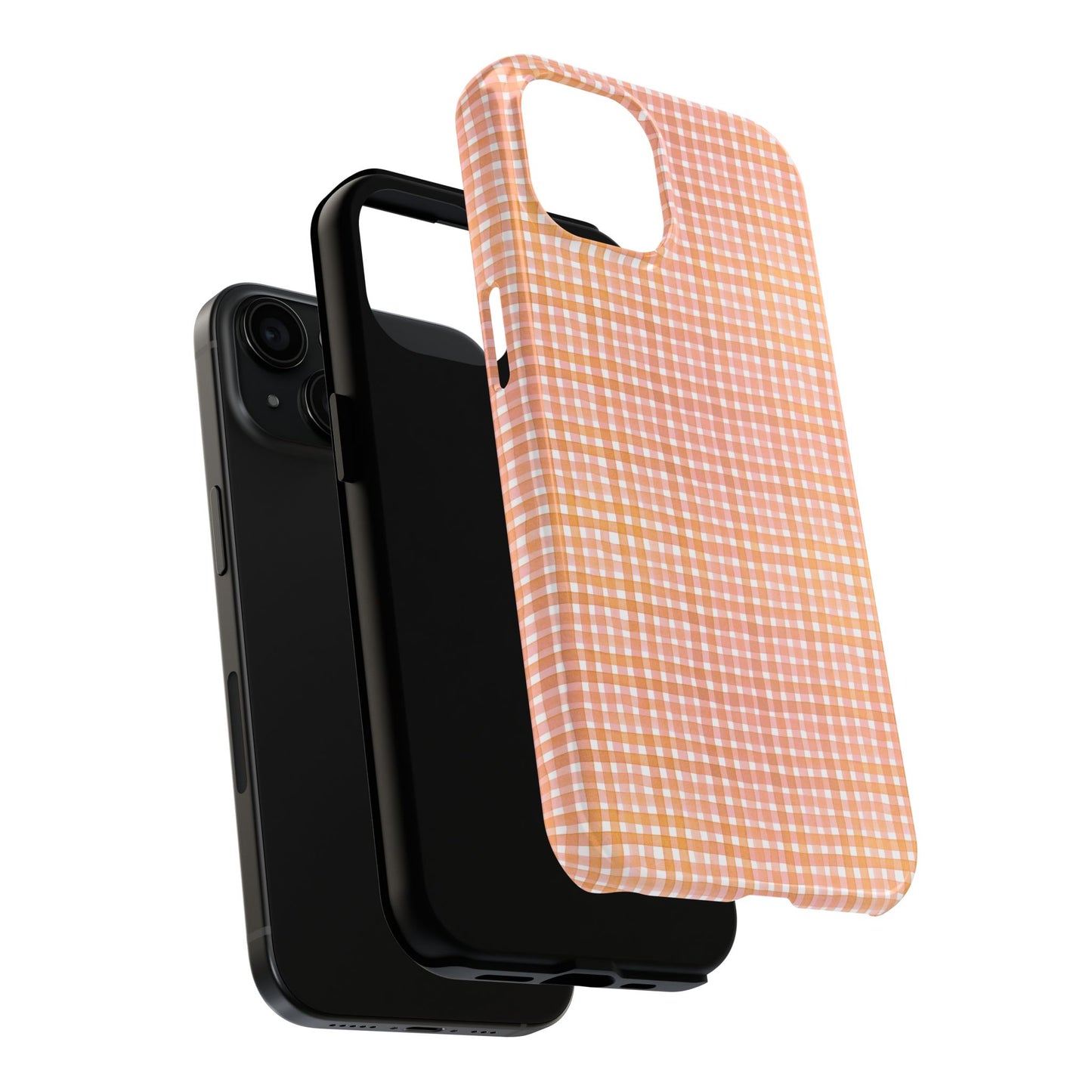 Orange Gingham Phone Case