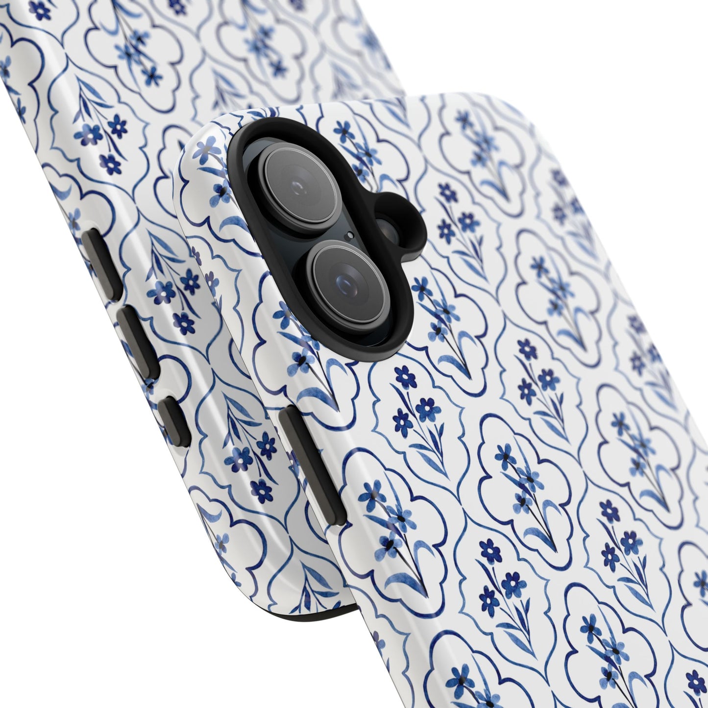 Indigo Floral Tile Phone Case