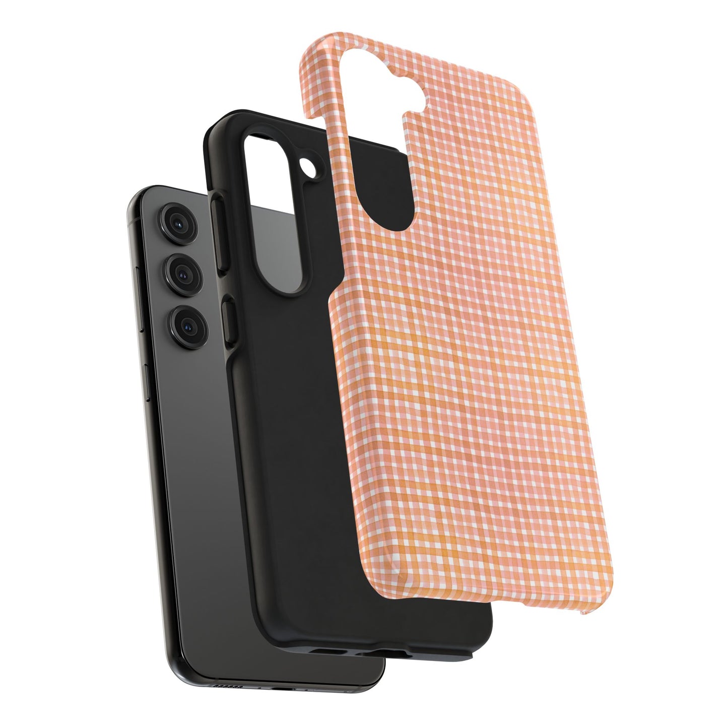 Orange Gingham Phone Case