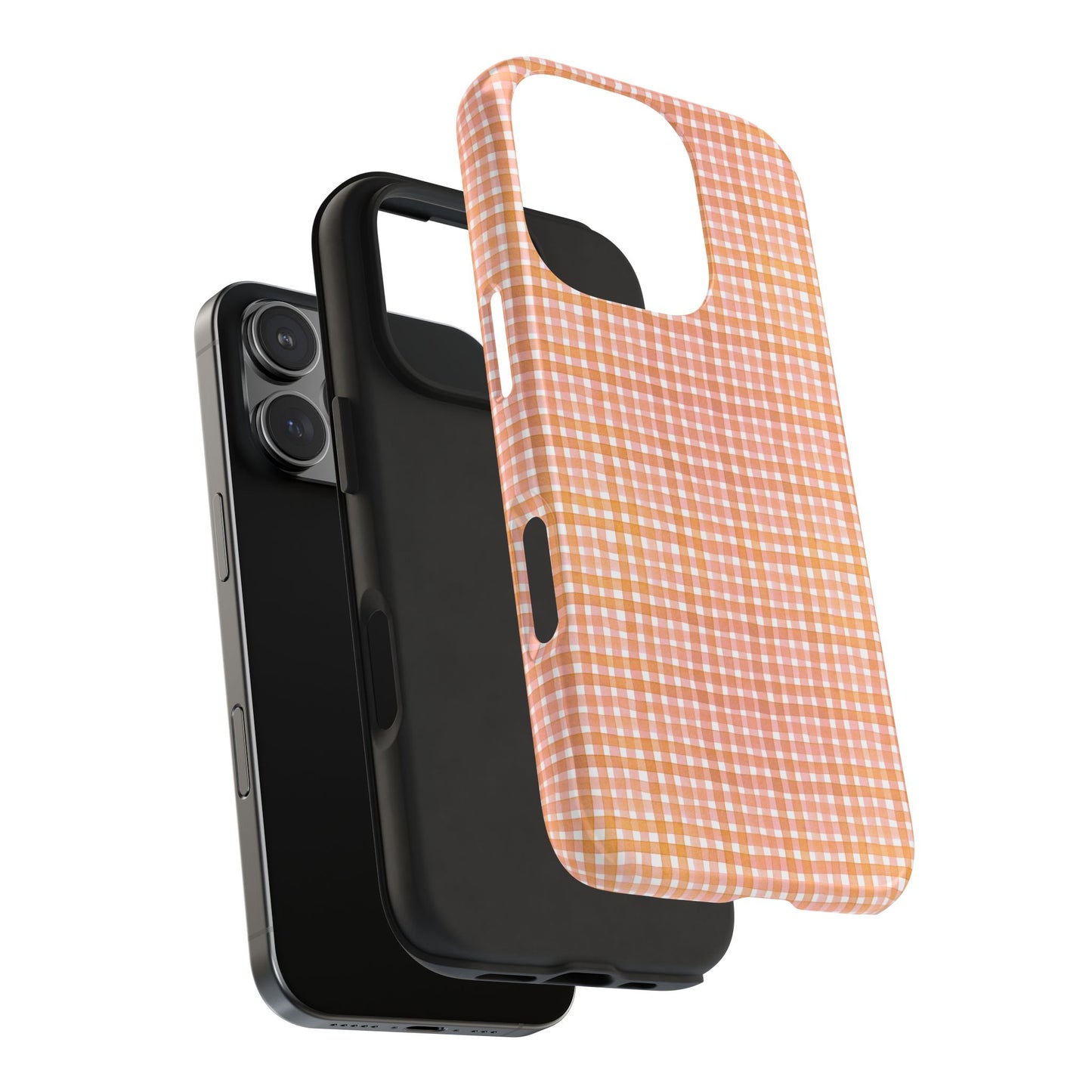 Orange Gingham Phone Case