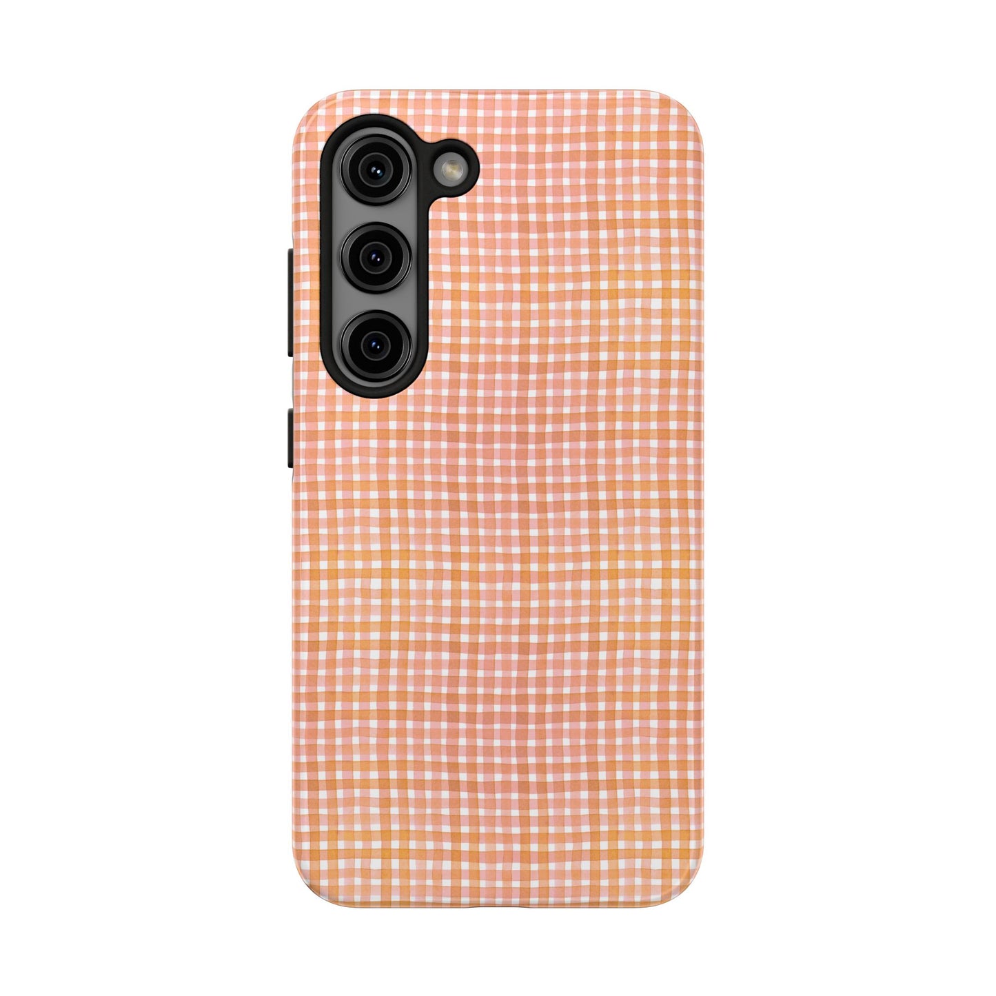 Orange Gingham Phone Case