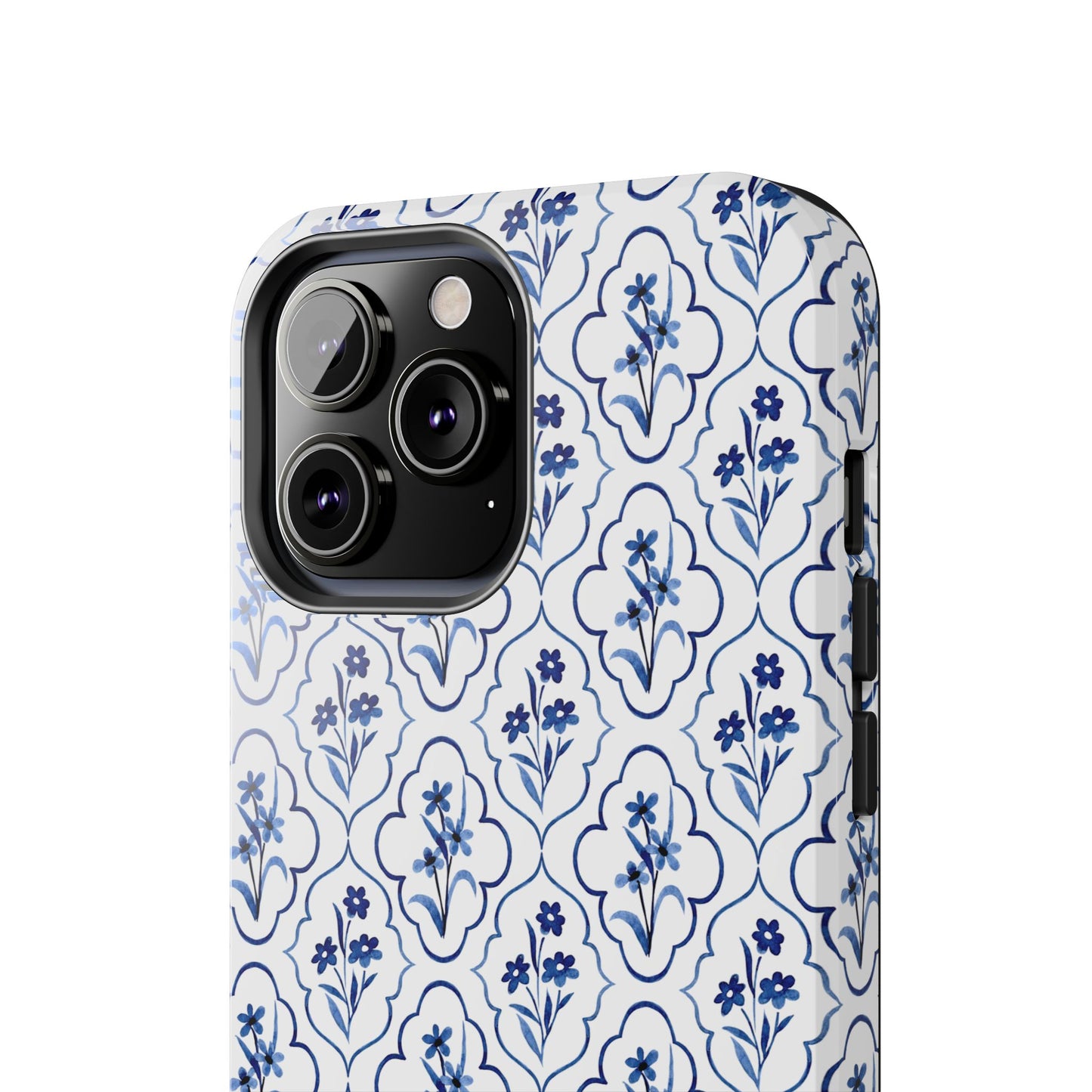 Indigo Floral Tile Phone Case