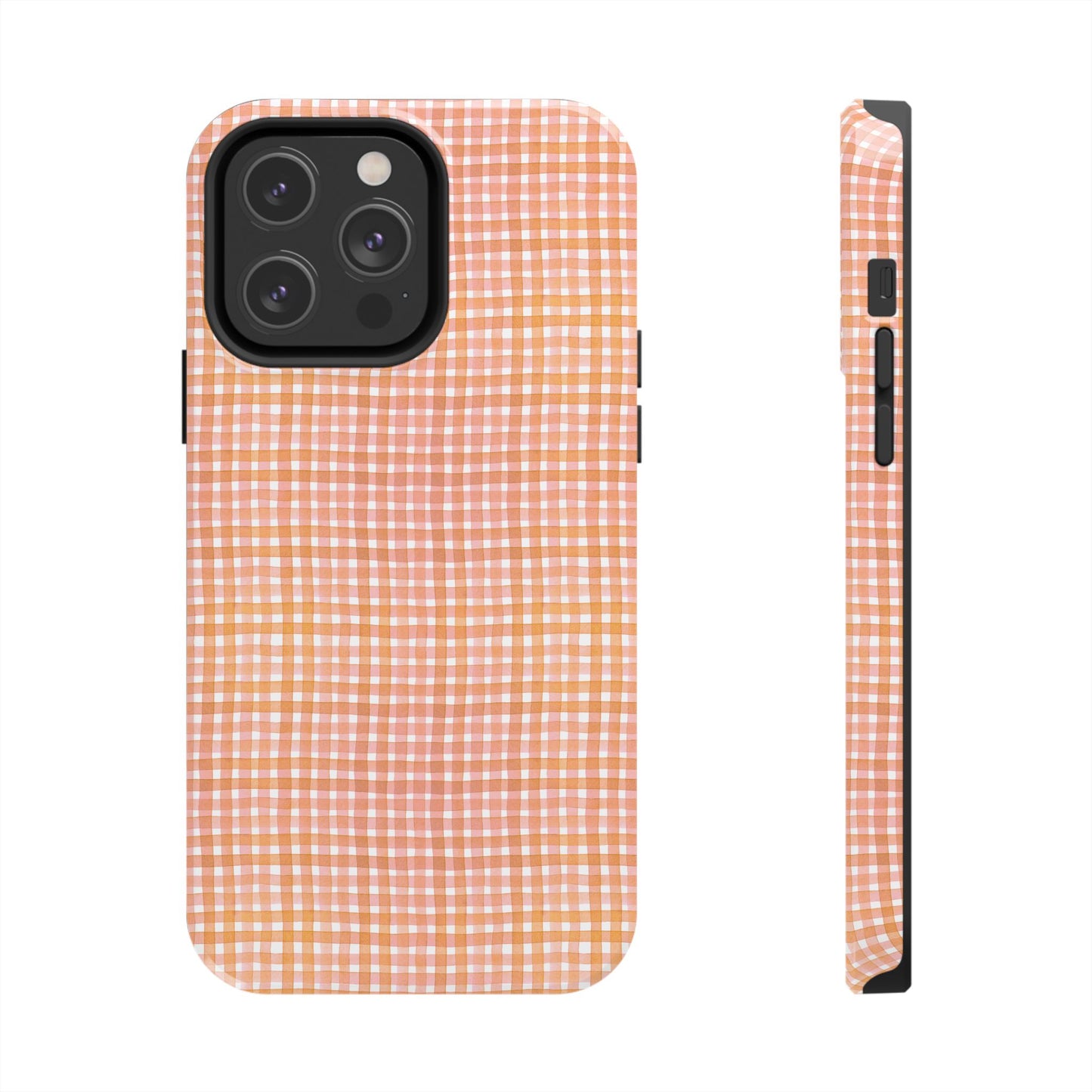 Orange Gingham Phone Case