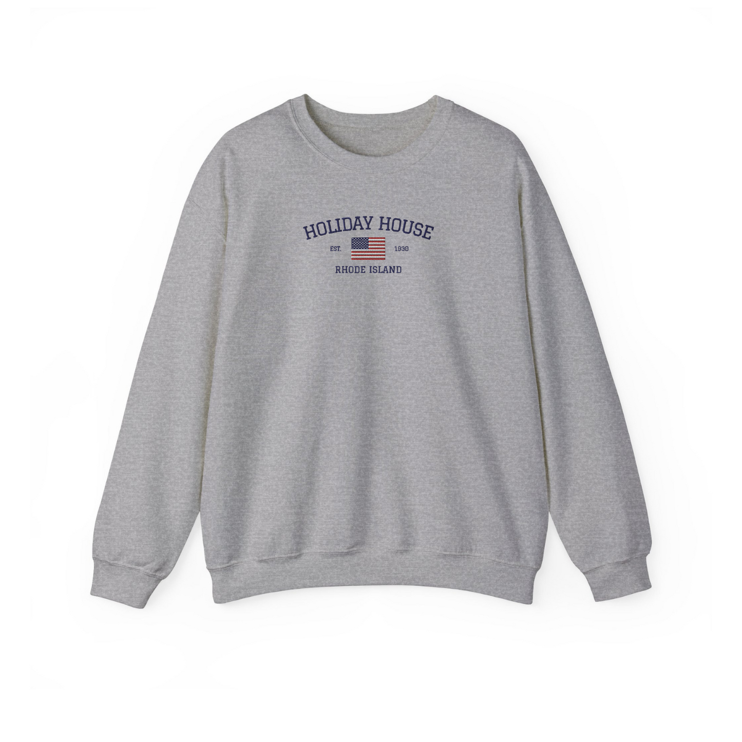 Holiday House Embroidered Crewneck