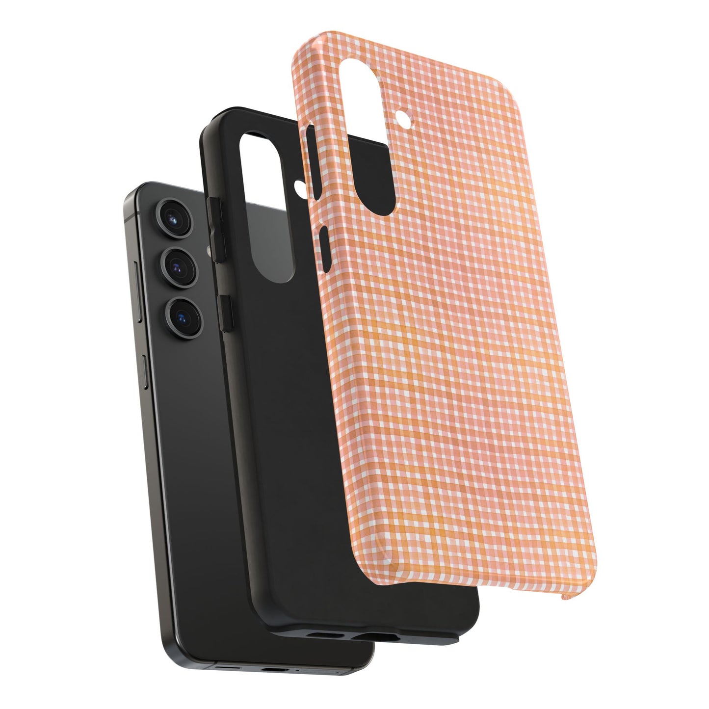 Orange Gingham Phone Case