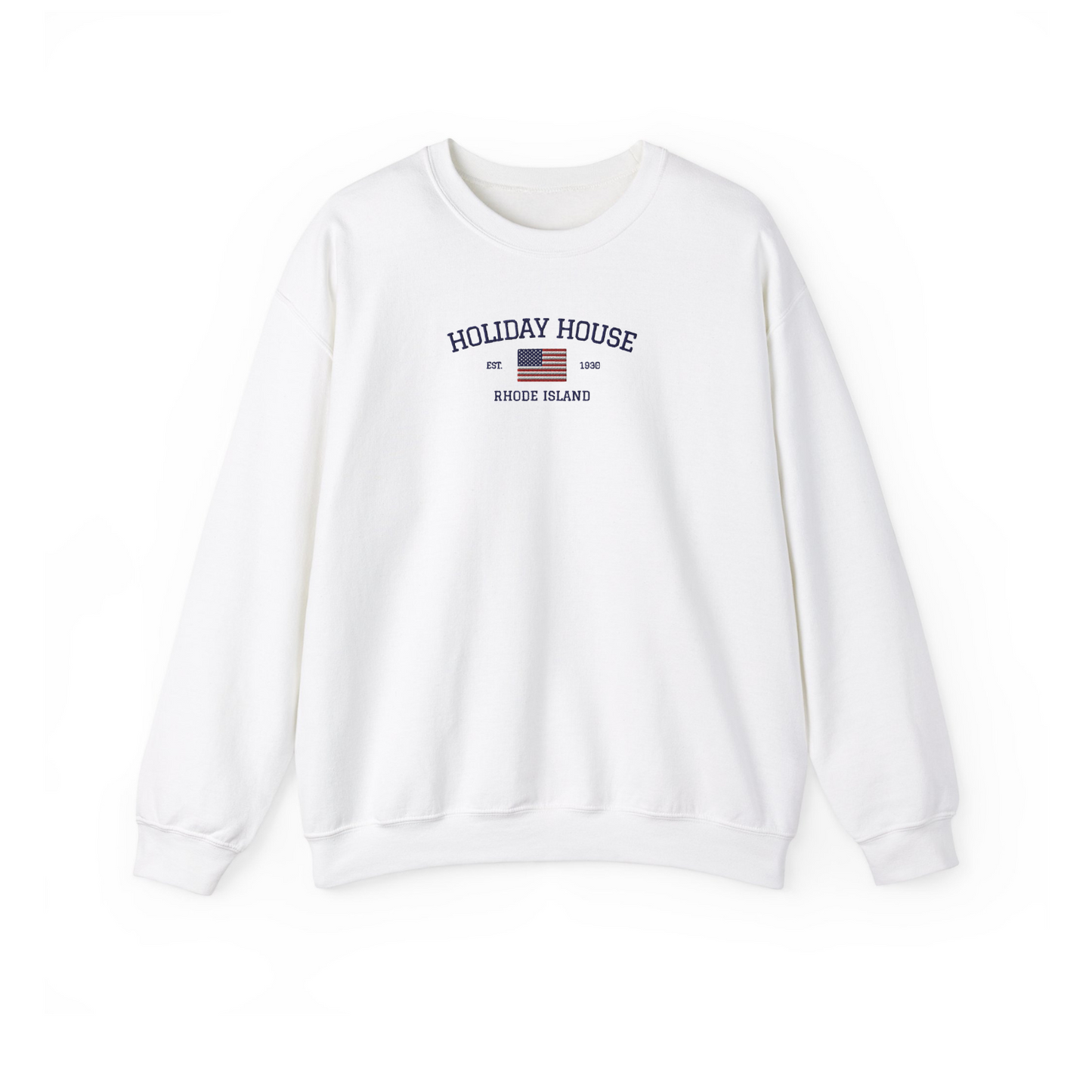 Holiday House Embroidered Crewneck