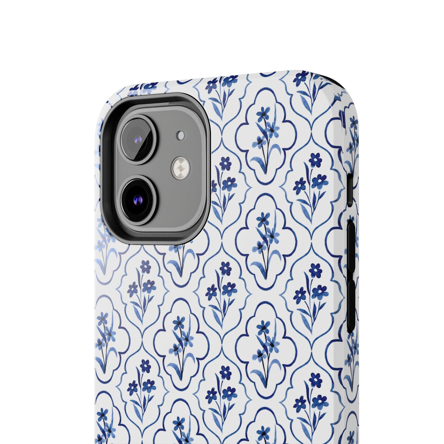 Indigo Floral Tile Phone Case