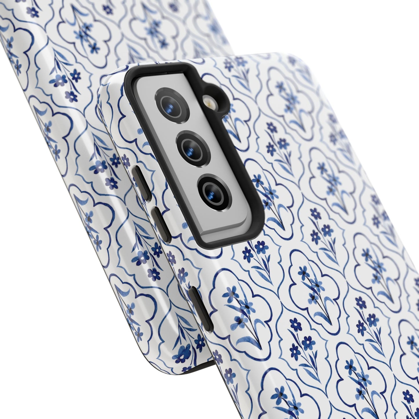 Indigo Floral Tile Phone Case