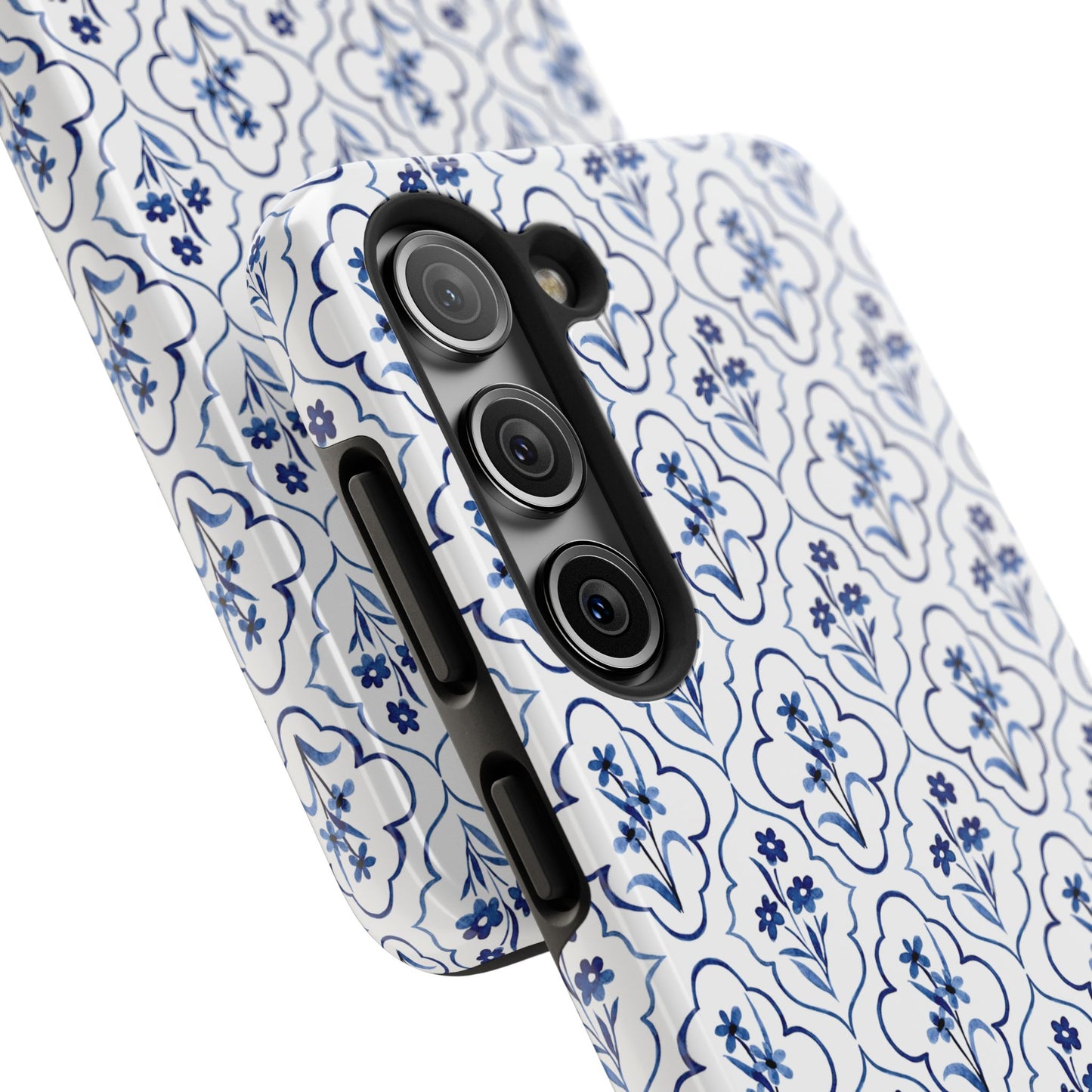 Indigo Floral Tile Phone Case