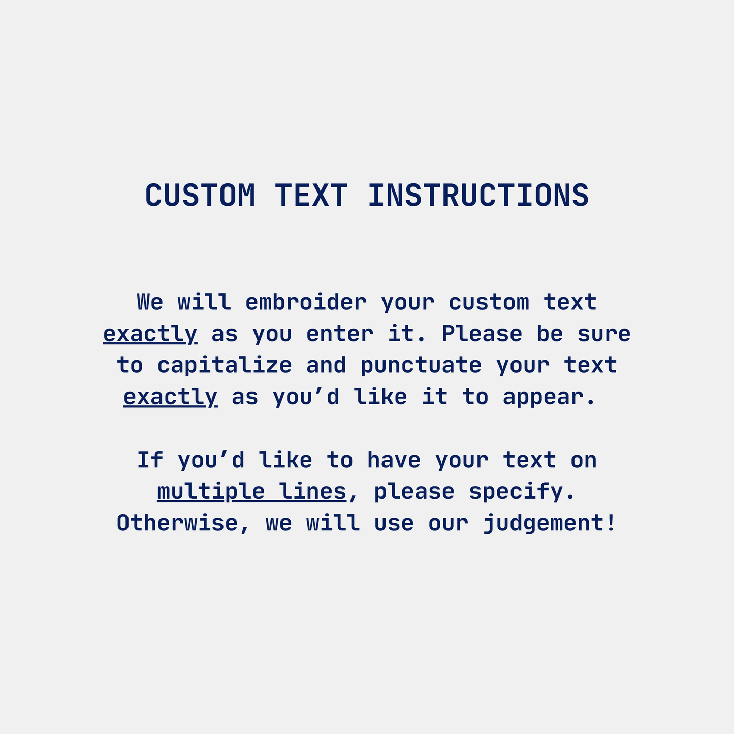Custom Baseball Cap – Serif Font