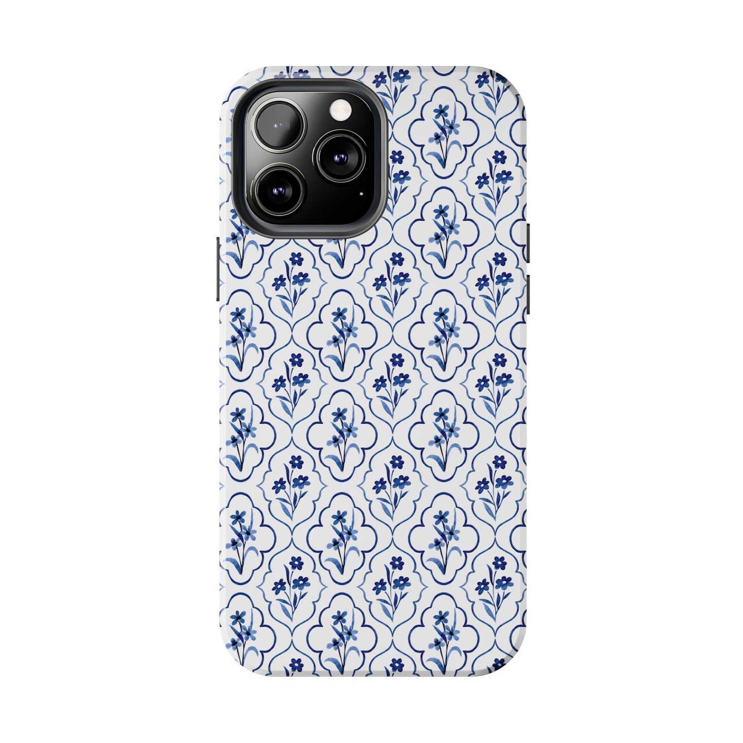 Indigo Floral Tile Phone Case