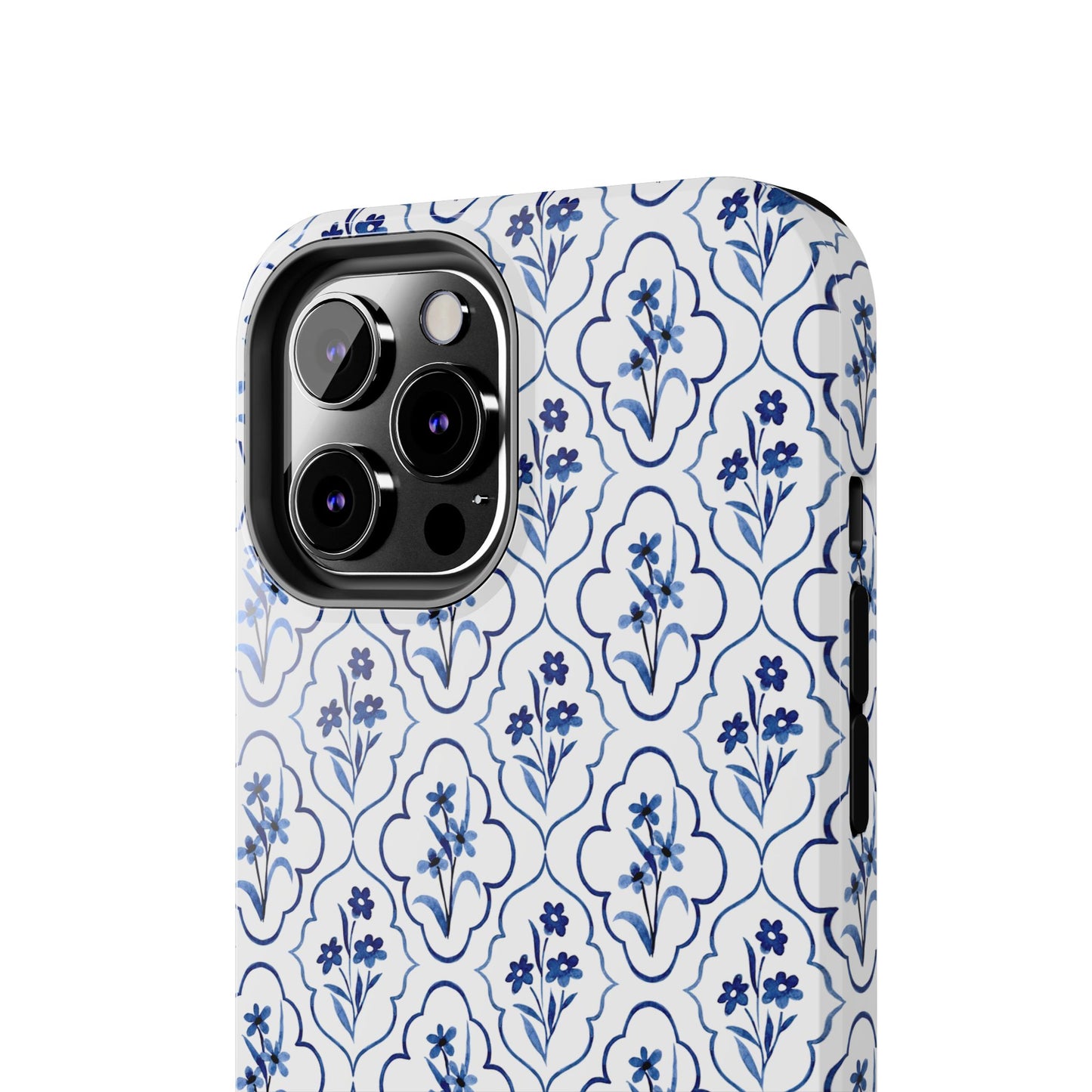Indigo Floral Tile Phone Case