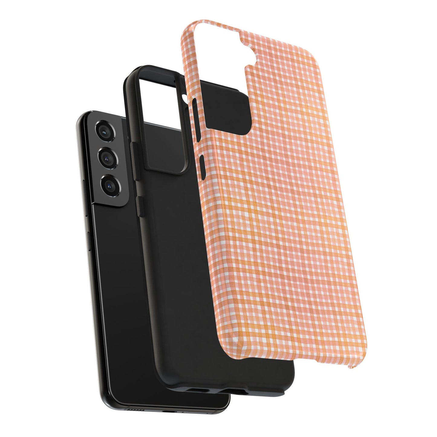 Orange Gingham Phone Case