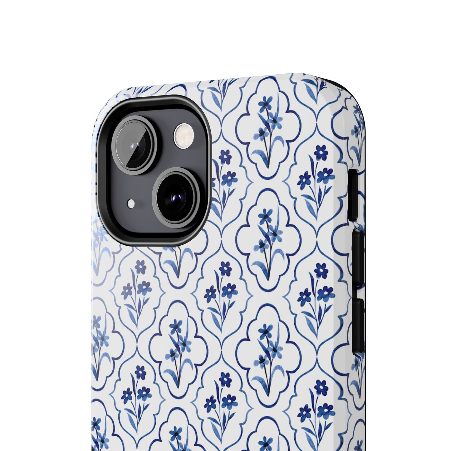 Indigo Floral Tile Phone Case