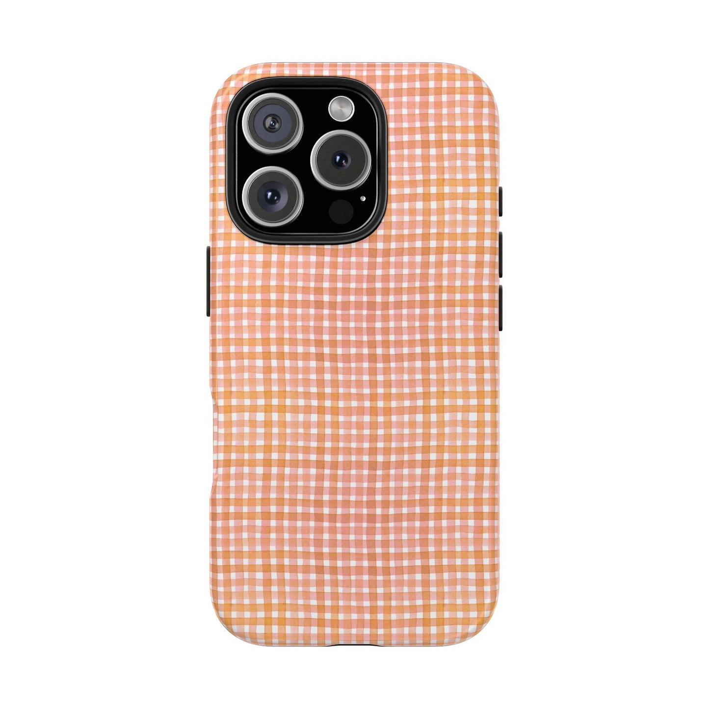 Orange Gingham Phone Case