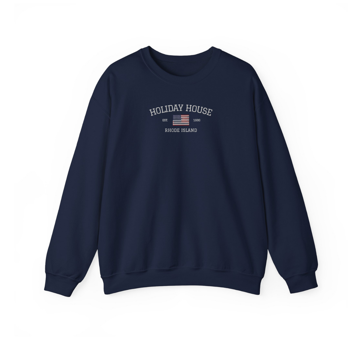 Holiday House Embroidered Crewneck