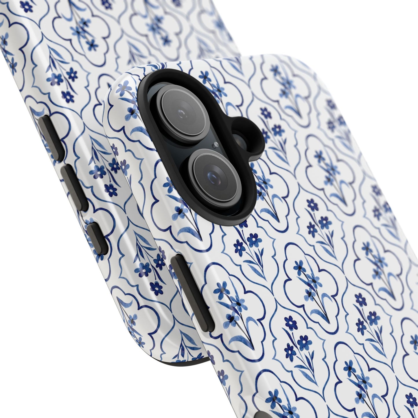 Indigo Floral Tile Phone Case