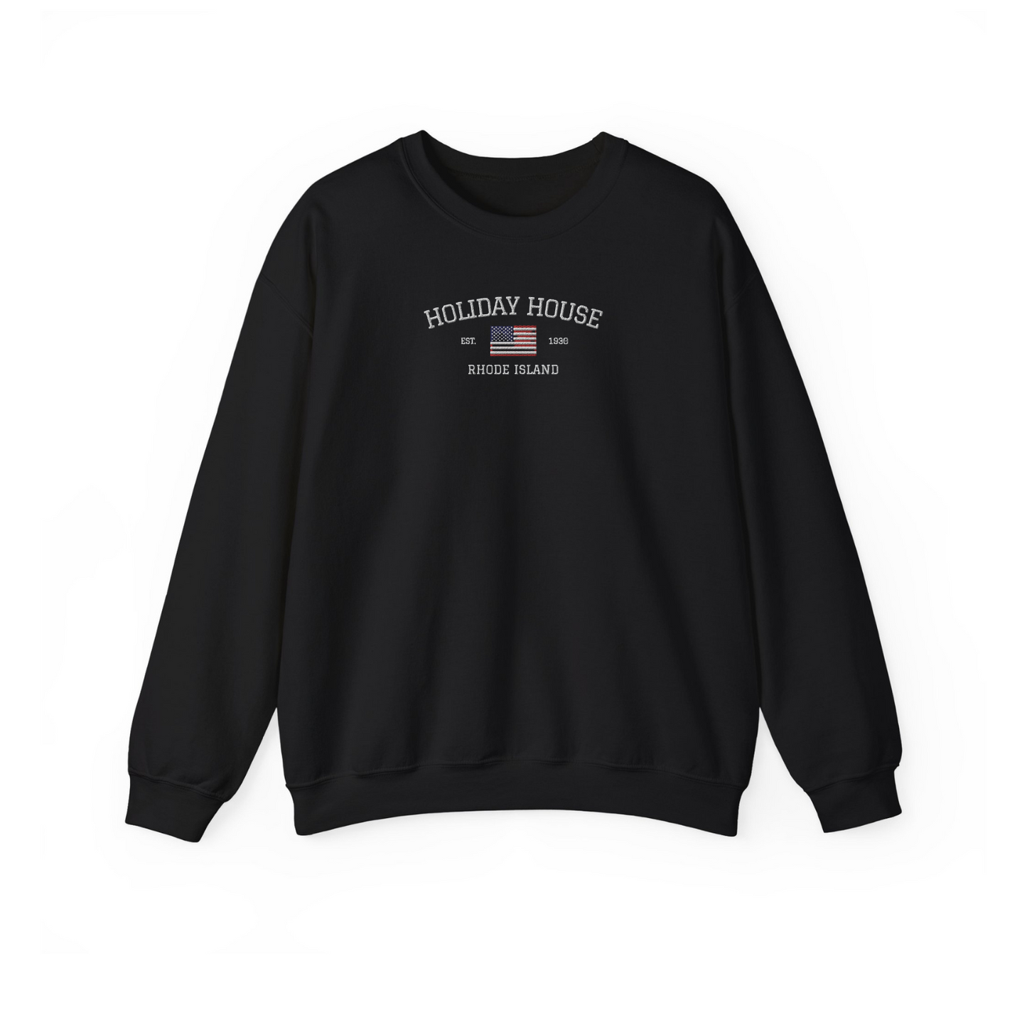 Holiday House Embroidered Crewneck