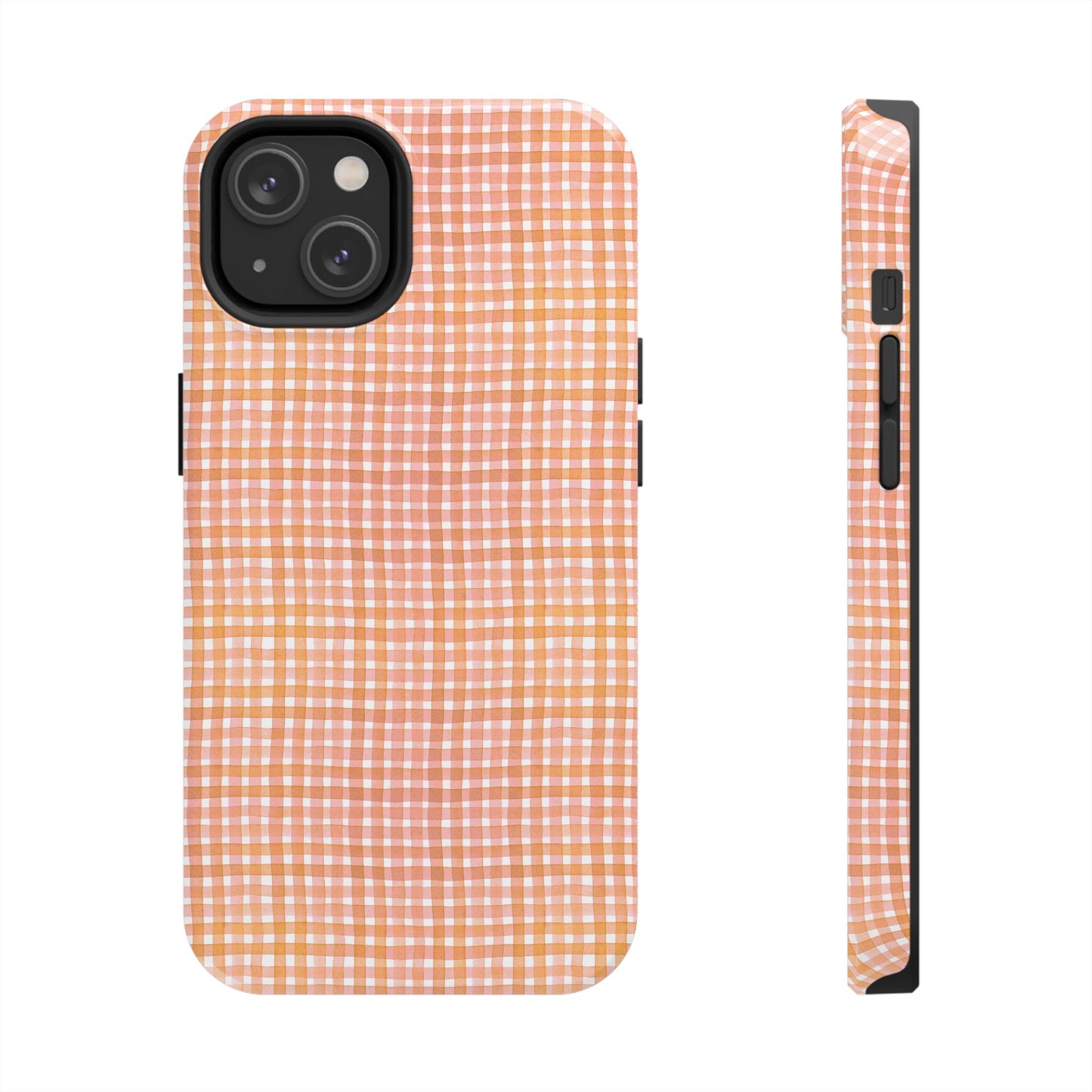 Orange Gingham Phone Case