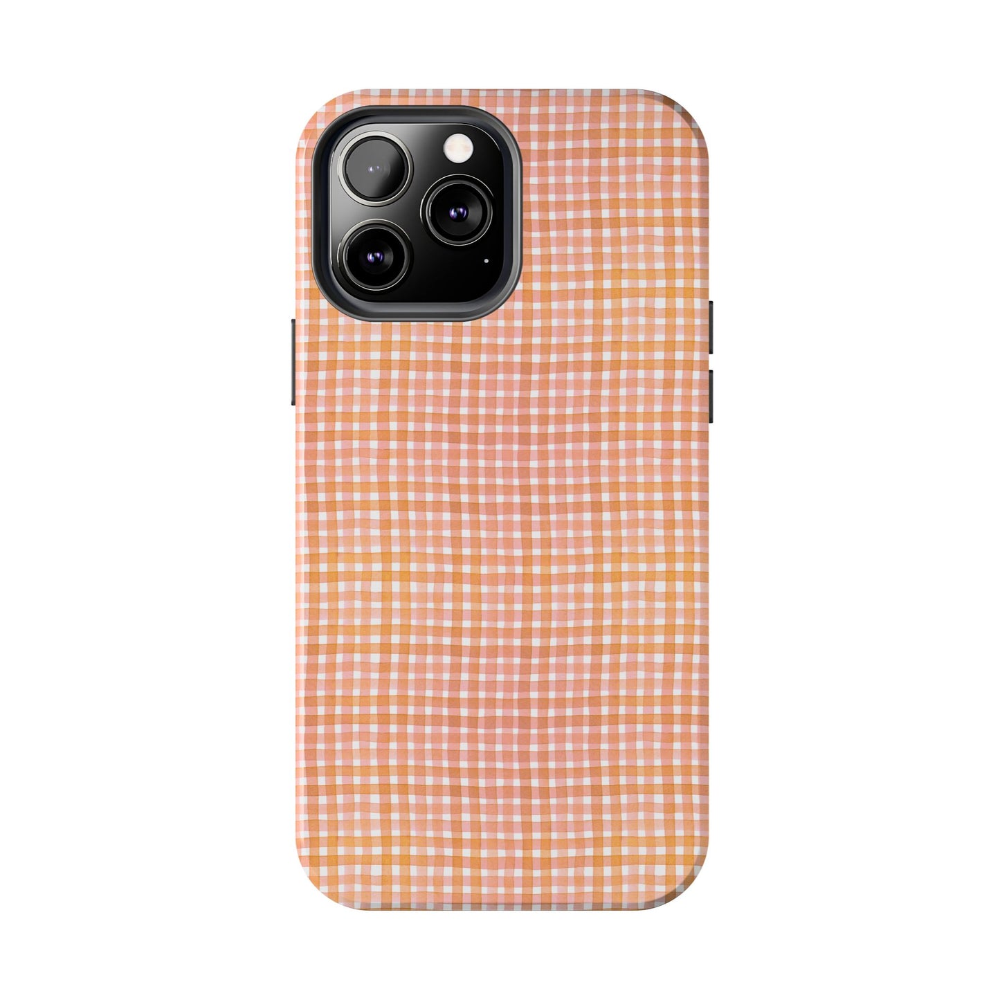 Orange Gingham Phone Case