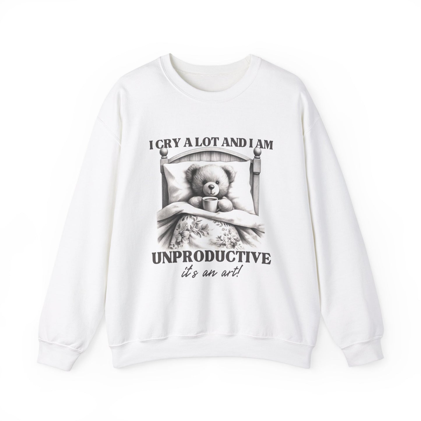 Unproductive Teddy Bear Crewneck