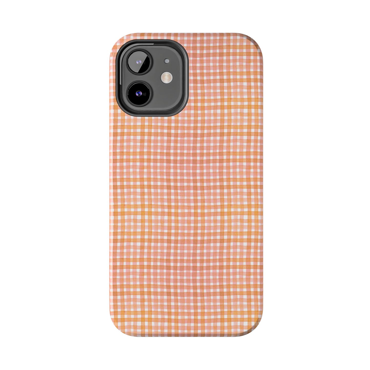 Orange Gingham Phone Case