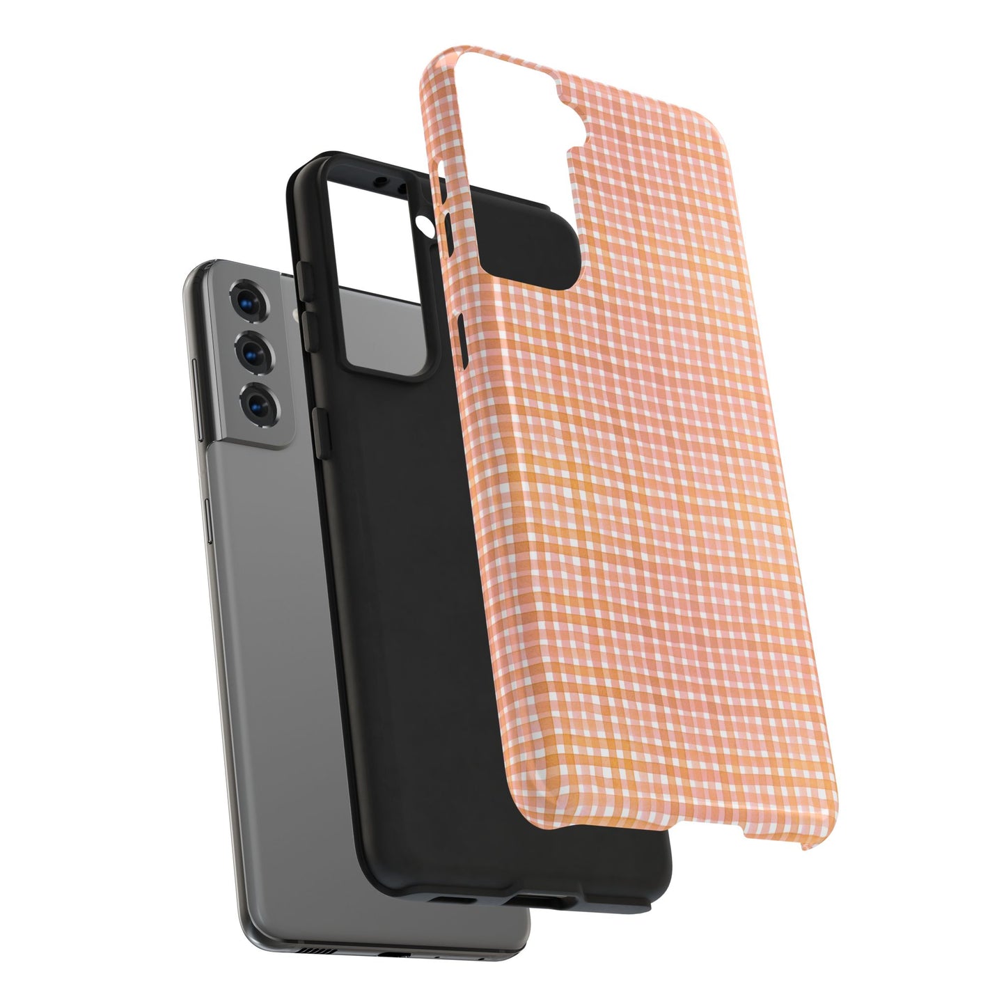 Orange Gingham Phone Case
