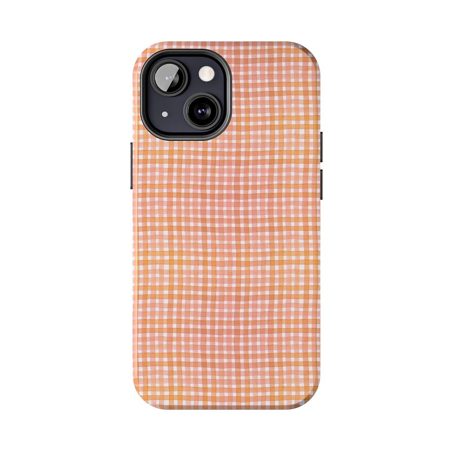 Orange Gingham Phone Case