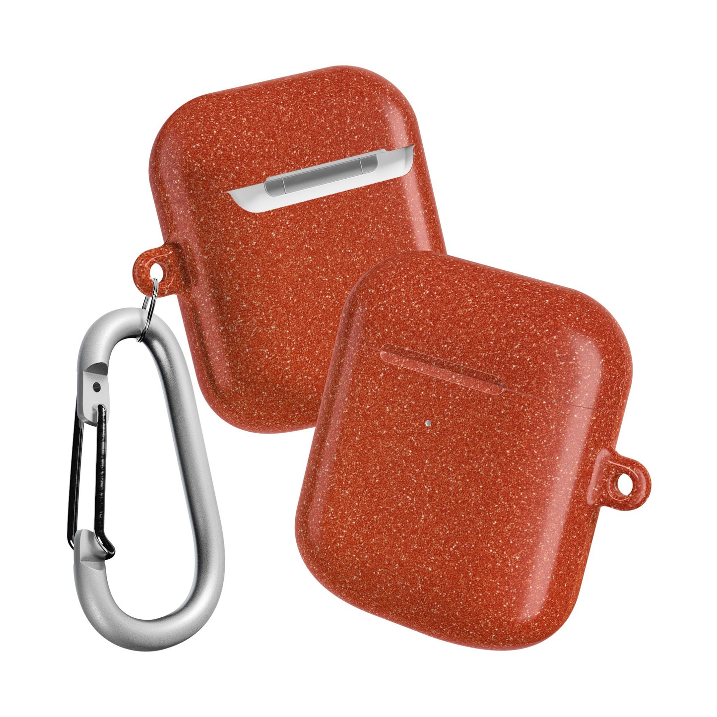 Orange Glitter AirPod Case