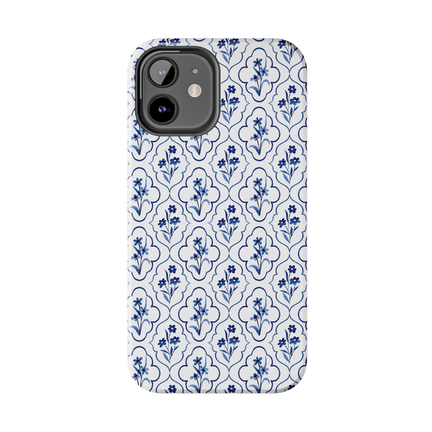 Indigo Floral Tile Phone Case