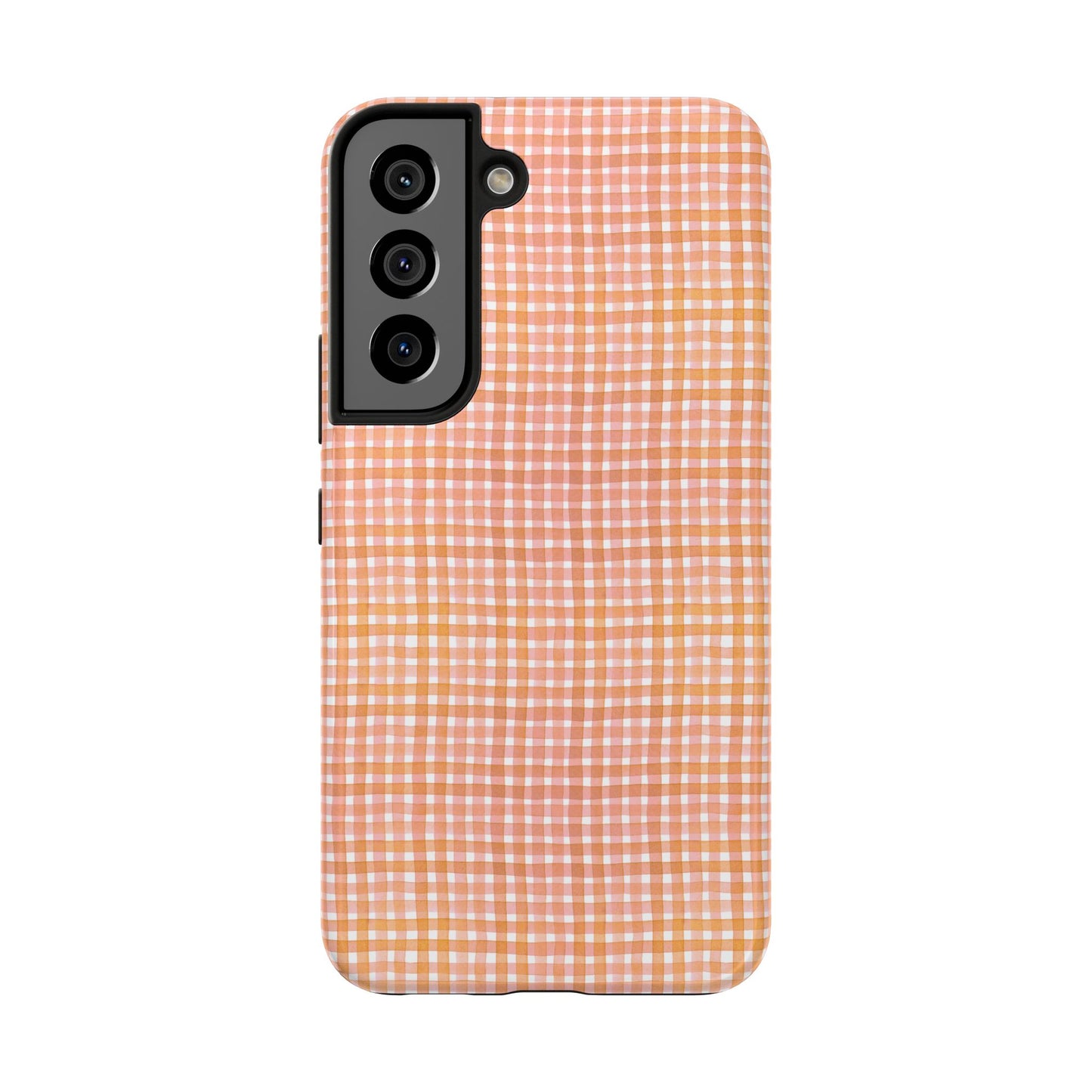 Orange Gingham Phone Case