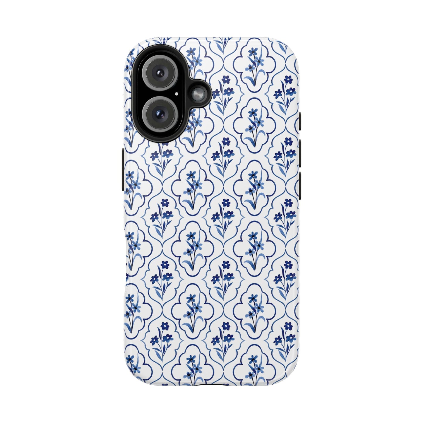 Indigo Floral Tile Phone Case
