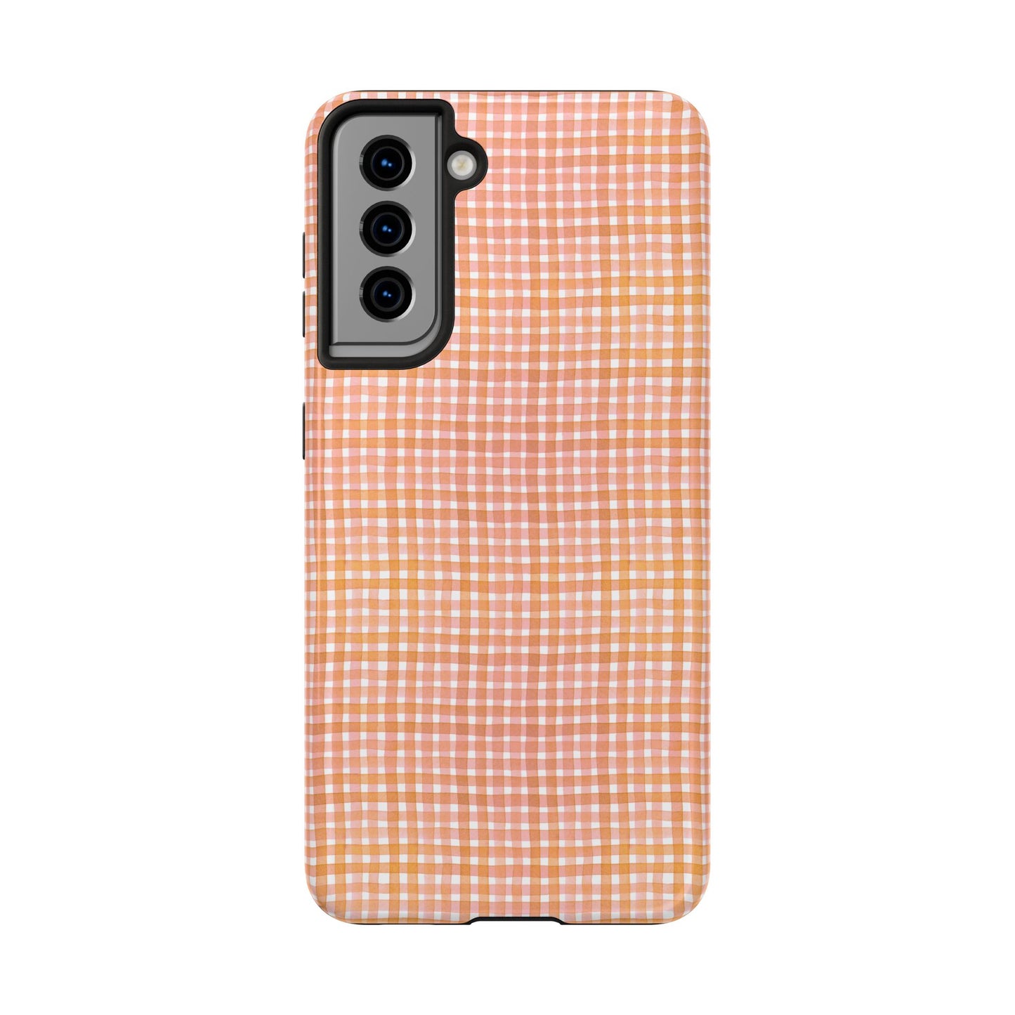 Orange Gingham Phone Case
