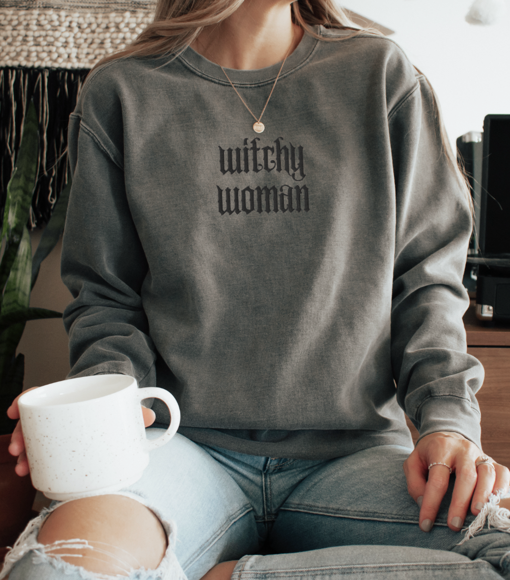 Witchy Woman Embroidered Crewneck