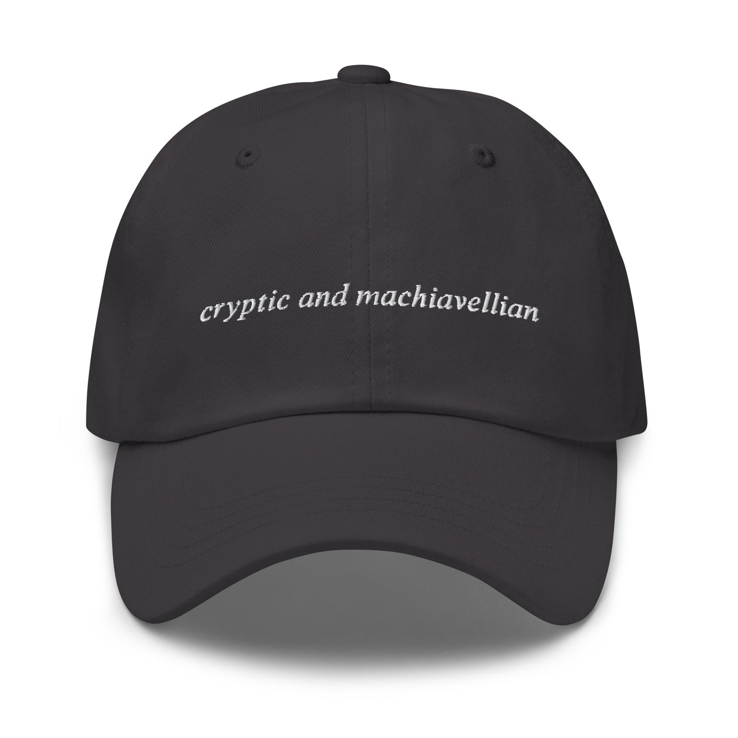 Cryptic and Machiavellian Baseball Cap
